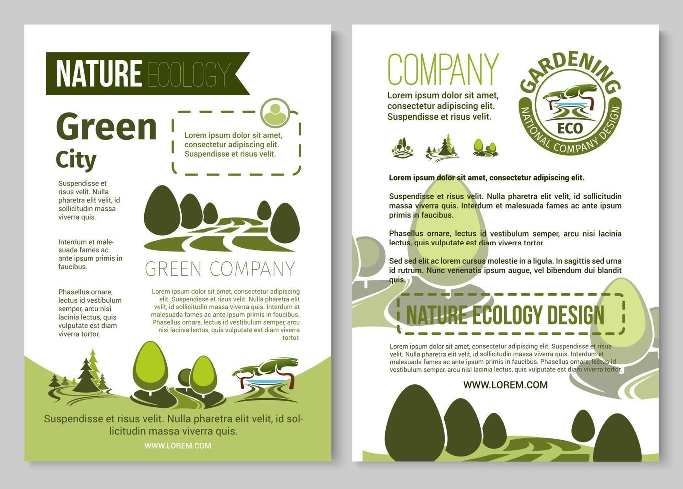 vector brochure voor natuur eco tuinieren