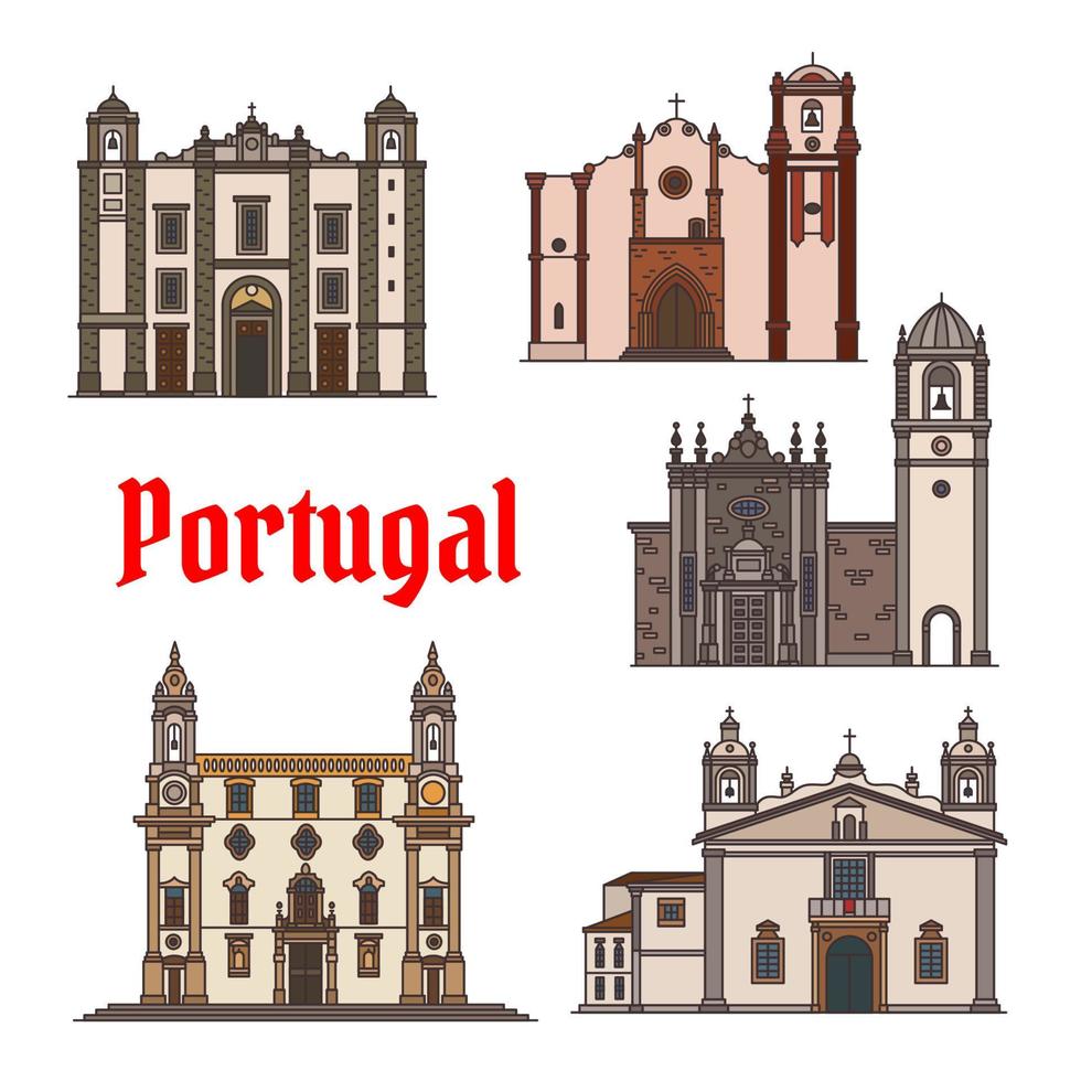 Portugees reizen mijlpaal icoon voor reizen ontwerp vector