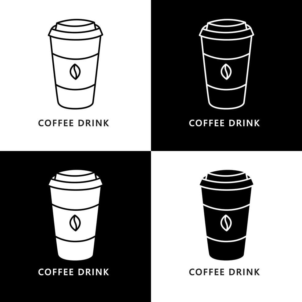 koffie drinken logo. voedsel en drinken illustratie. koffie kop icoon symbool vector