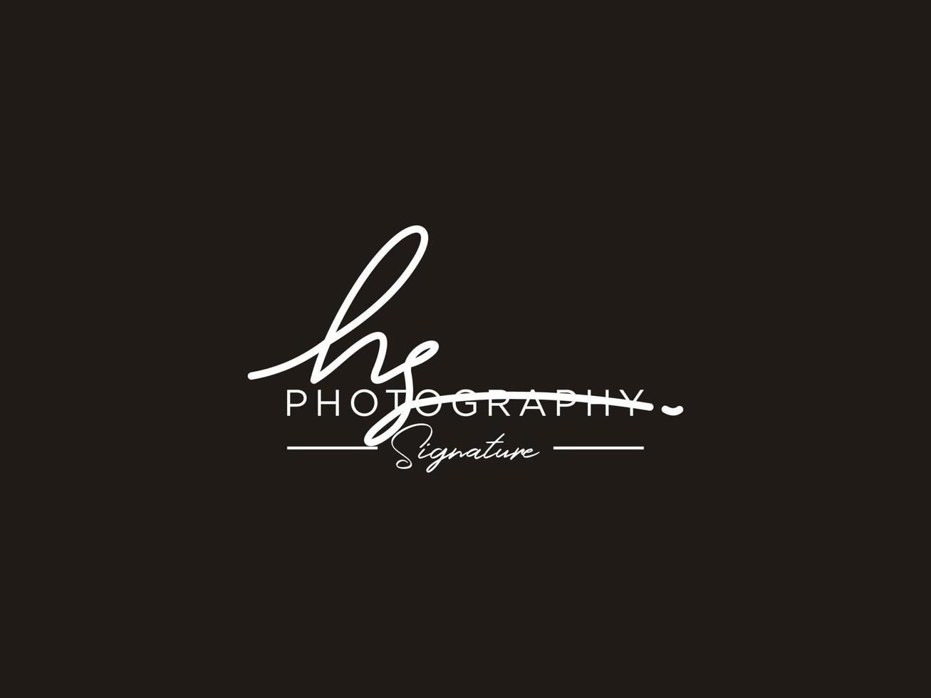 letter hs handtekening logo sjabloon vector