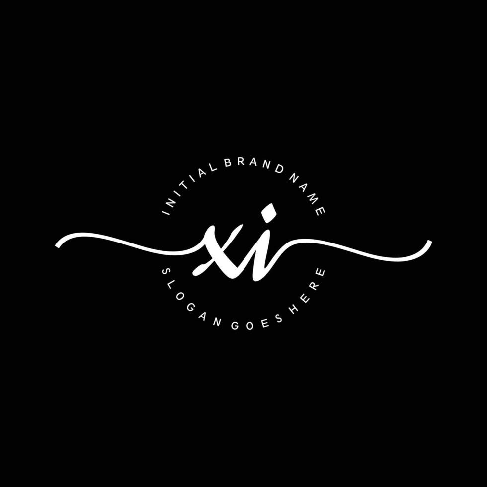 eerste xi handschrift logo sjabloon vector