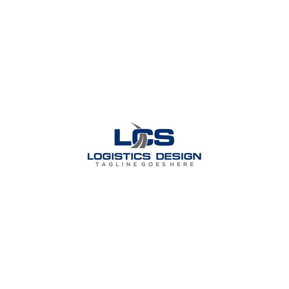 lcs logistiek logo teken ontwerp vector