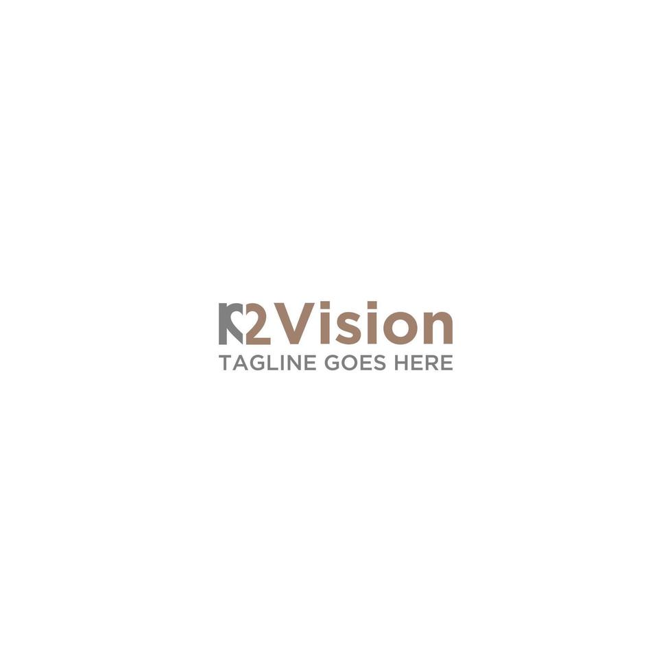 k2 visie met liefde logo teken ontwerp vector