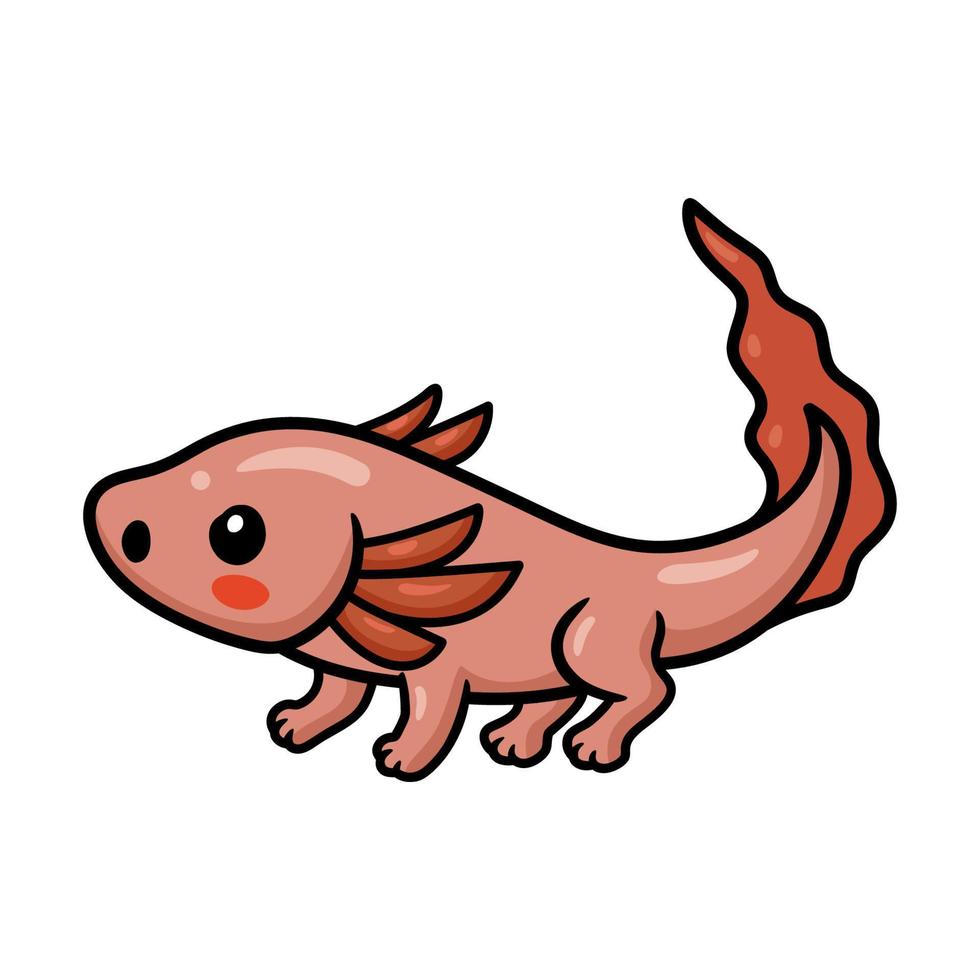 schattige axolotl cartoon vectorillustratie vector