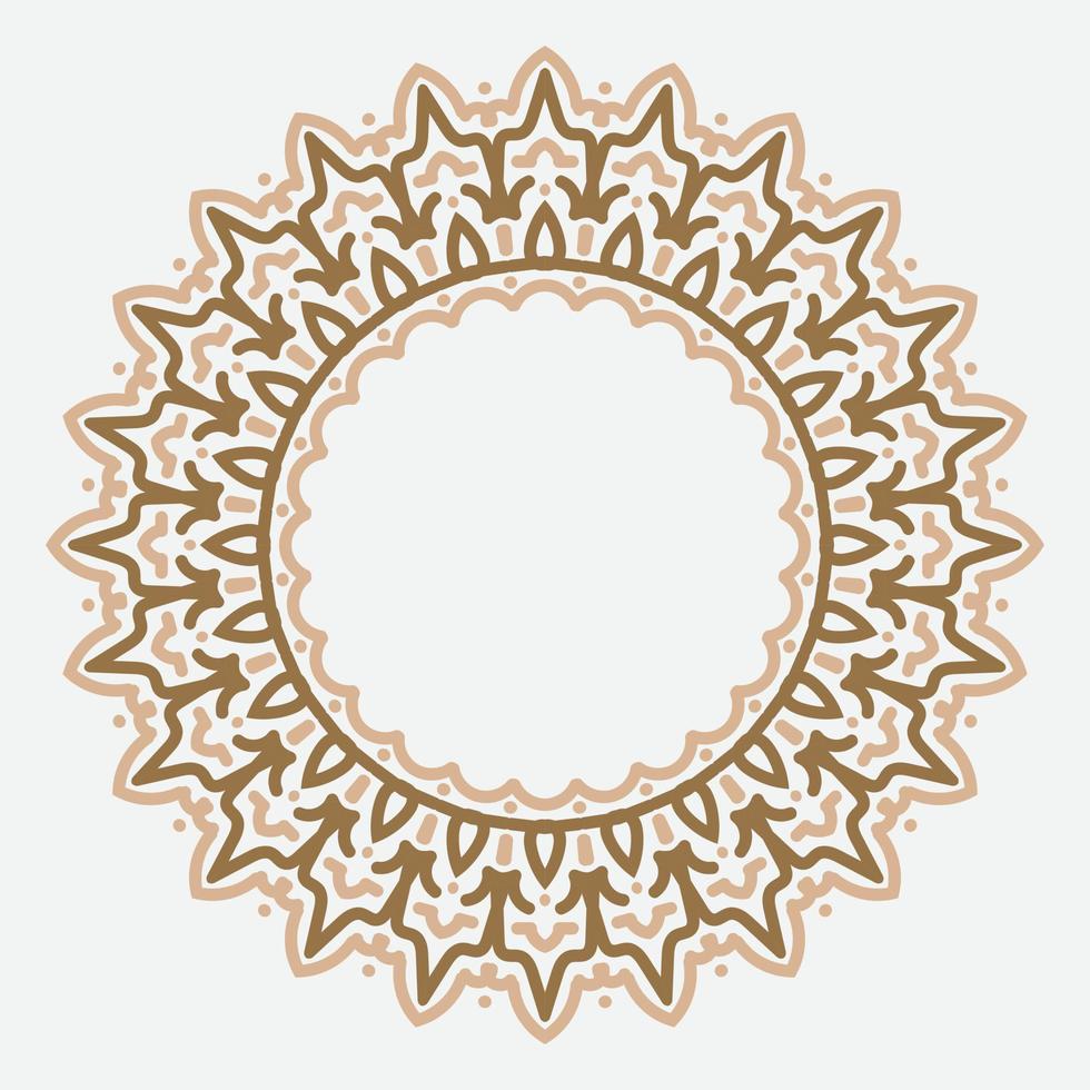 decoratief ronde kader voor ontwerp met bloemen Arabisch ornament. cirkel kader. sjabloon voor kaarten, uitnodigingen, boeken, voor textiel, gravure, houten meubilair, smeden, enz vector