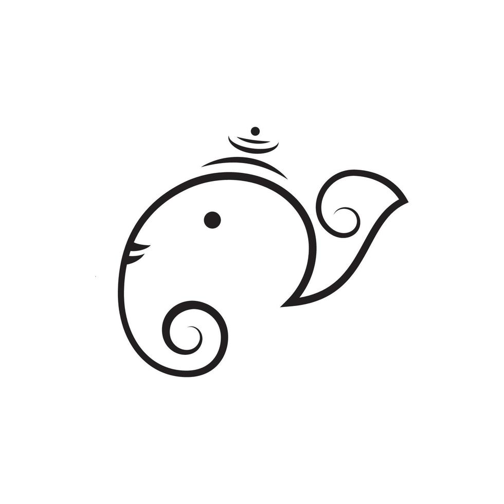 Ganesha vector pictogram ontwerp illustratie