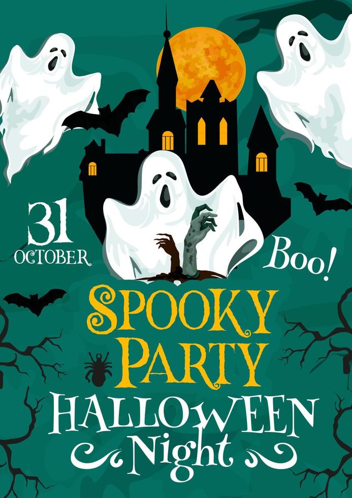 halloween vector spookachtig partij uitnodiging poster