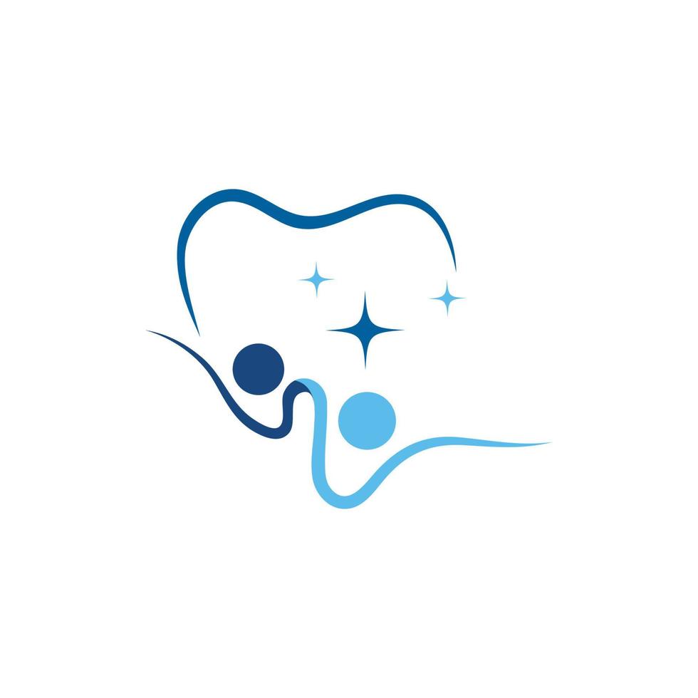 tandheelkundige logo sjabloon vector