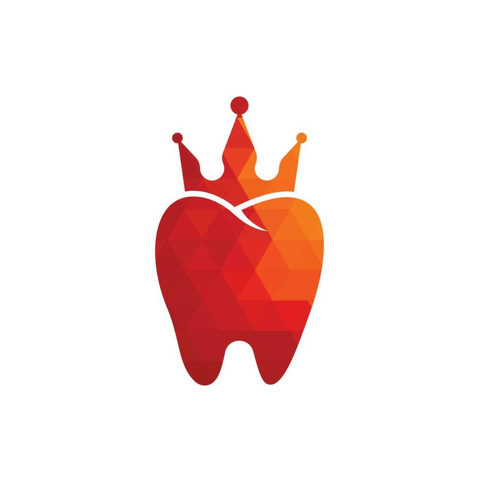 koning tandheelkundig logo ontwerpen concept vector. tandheelkundig Gezondheid logo symbool. vector