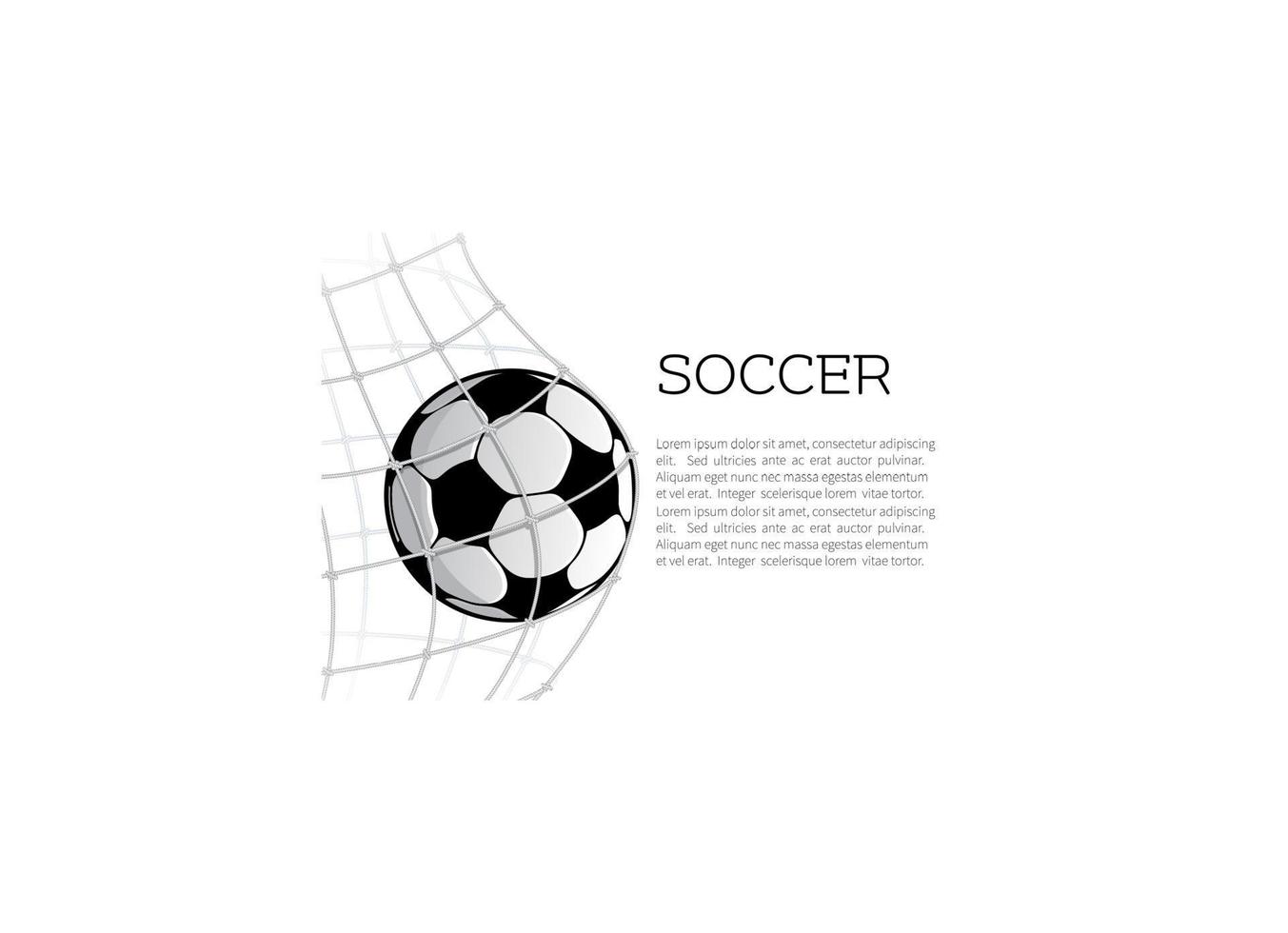 voetbal bal in netto of doel ontwerp vector