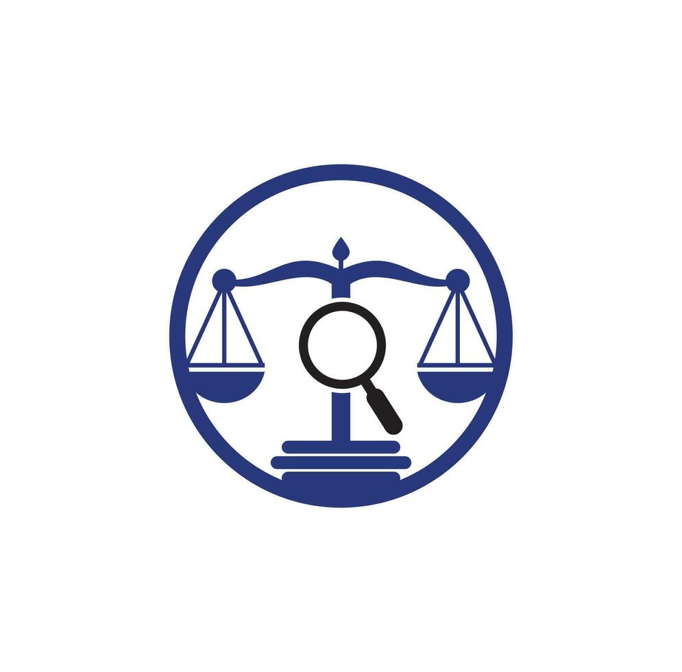 vind gerechtigheid logo vector sjabloon, creatief wet firma logo ontwerp concepten. loupe wet firma logo
