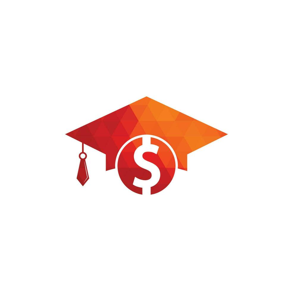 diploma uitreiking pet dollar munt icoon vector. financieel investering onderwijs illustratie. vector