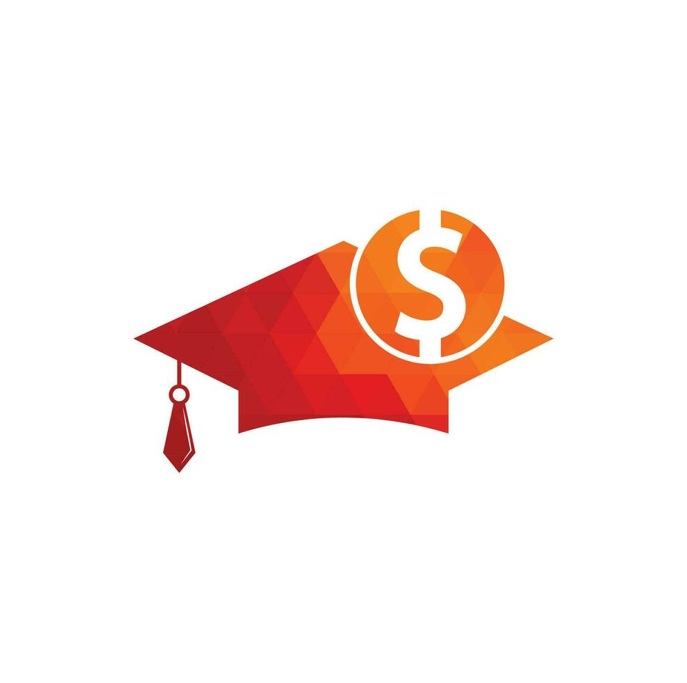 diploma uitreiking pet dollar munt icoon vector. financieel investering onderwijs illustratie. vector