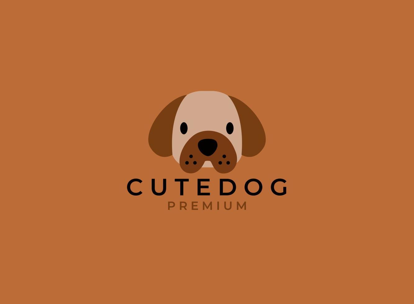 schattig hond hoofd logo vector