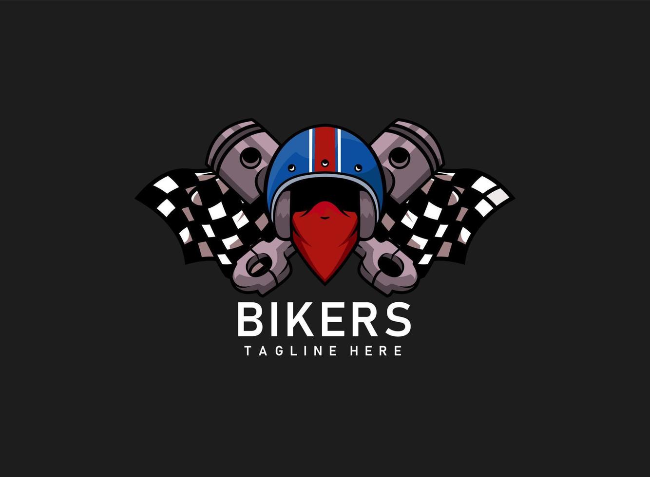 motorrijders mascotte logo vector
