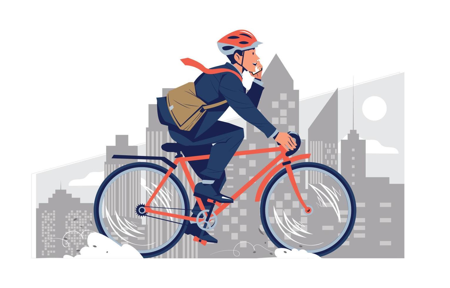 nieuw jaar resolutie gezond levensstijl met fiets naar werk concept vector