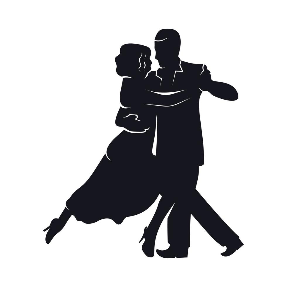 tango dansers silhouetten vector