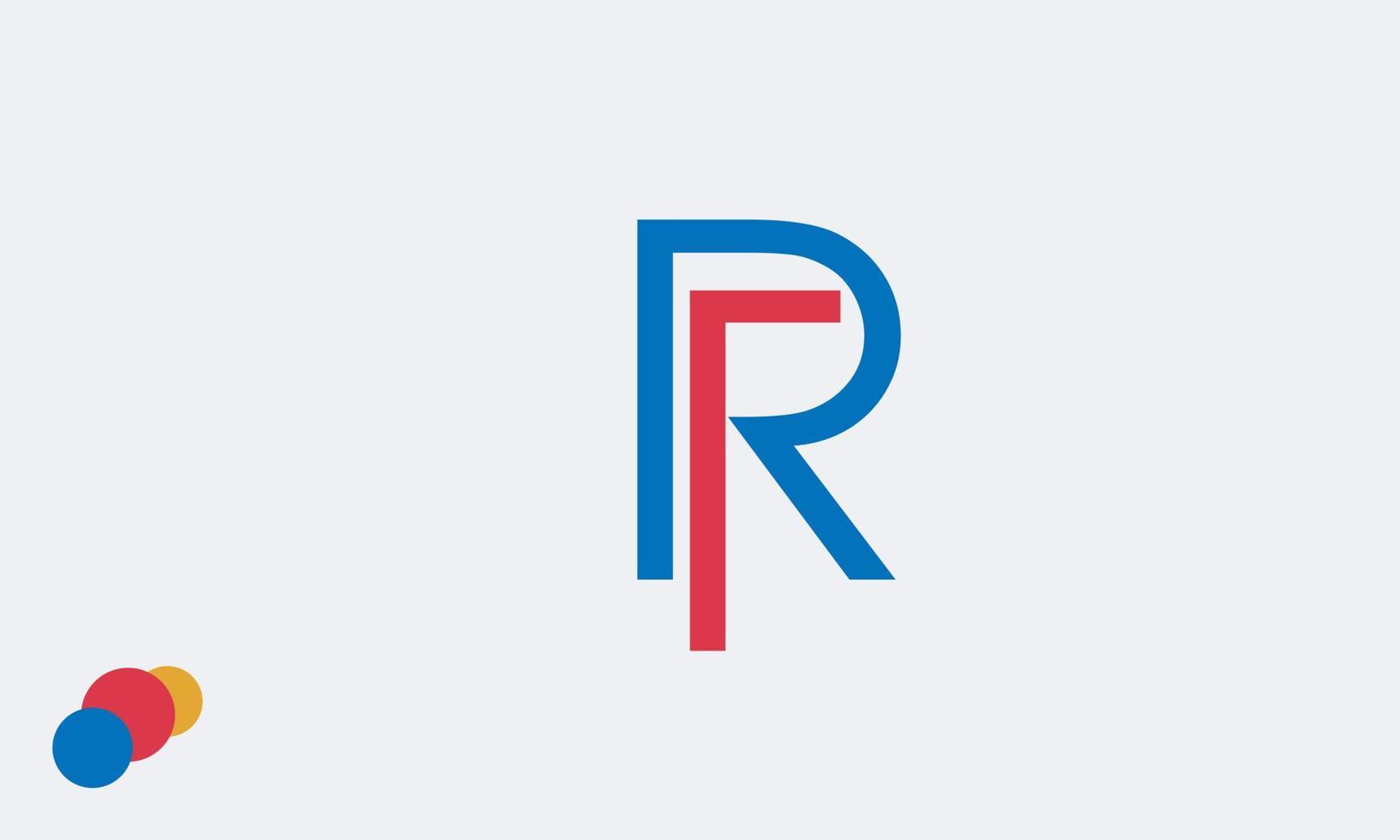 alfabet letters initialen monogram logo fr, rf, f en r vector