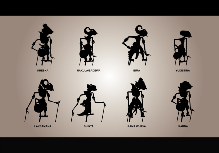 Wayang Silhouetten Vector