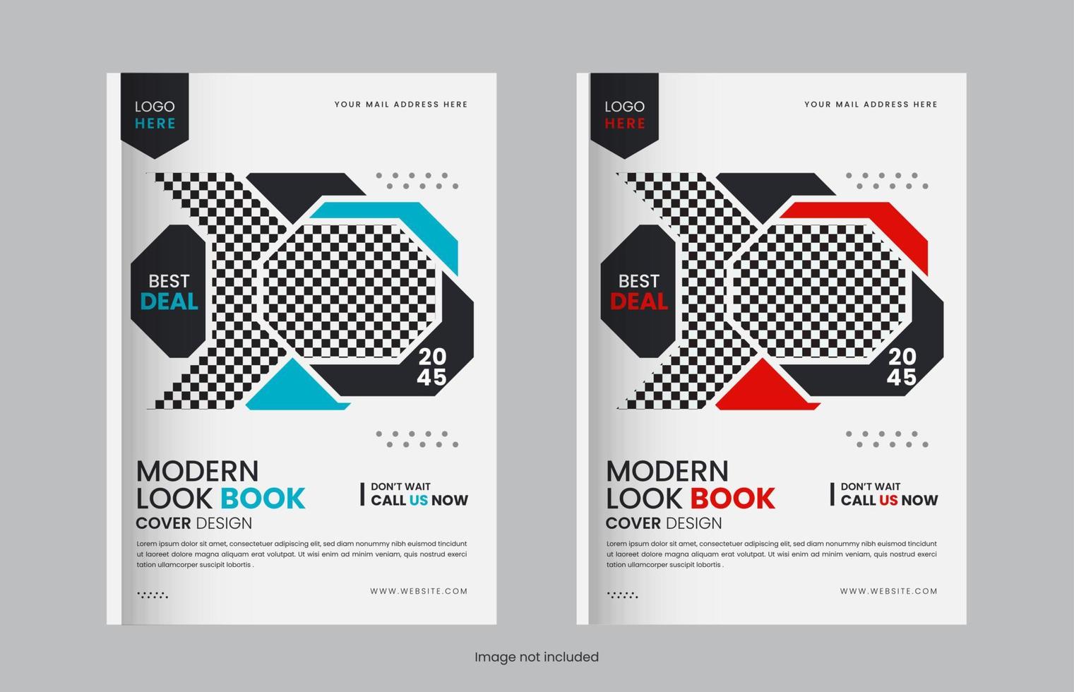 afdrukken modern zakelijke brochure of tijdschrift boek Hoes reeks ontwerp vector