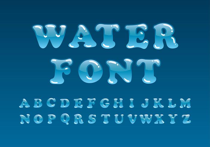 Vector Water Lettertype