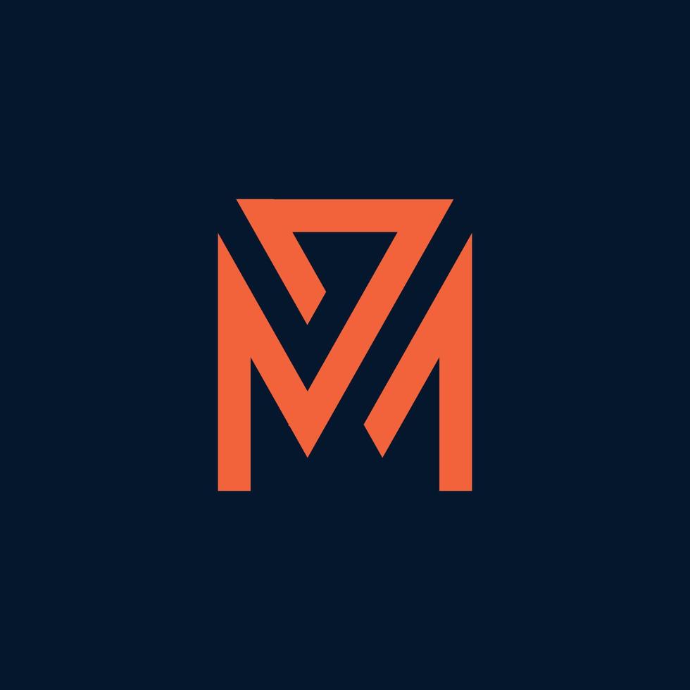 brief m logo ontwerp sjabloon elementen vector