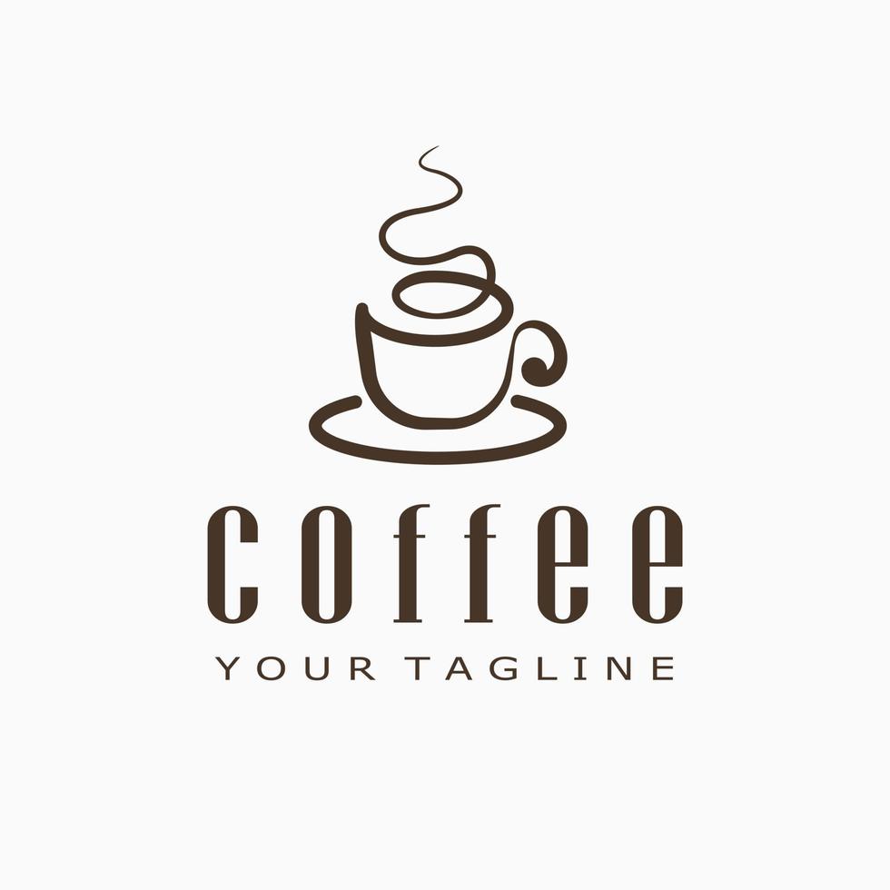 koffie winkel logo ontwerp sjabloon. ecologisch, bio, natuurlijk concept logo, koffie illustratie vector