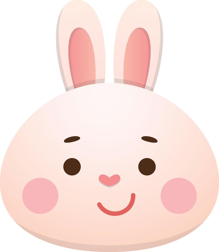 wit konijn karakter of mascotte avatar, schattig en speels uitdrukking, Pasen konijn, vector tekenfilm stijl