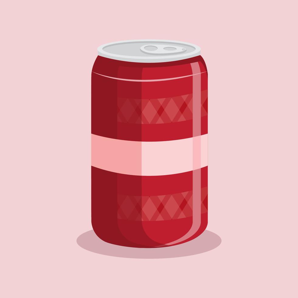 drinken blikjes met een aantrekkelijk rood kleur voor sappen of cokes drankjes vector