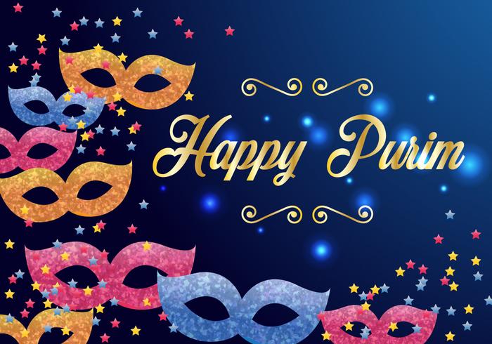 Purim Carnaval Uitnodigings Vector