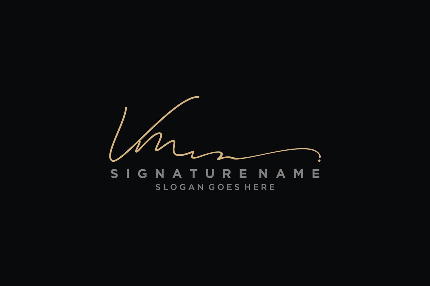 eerste vm brief handtekening logo sjabloon elegant ontwerp logo teken symbool sjabloon vector icoon