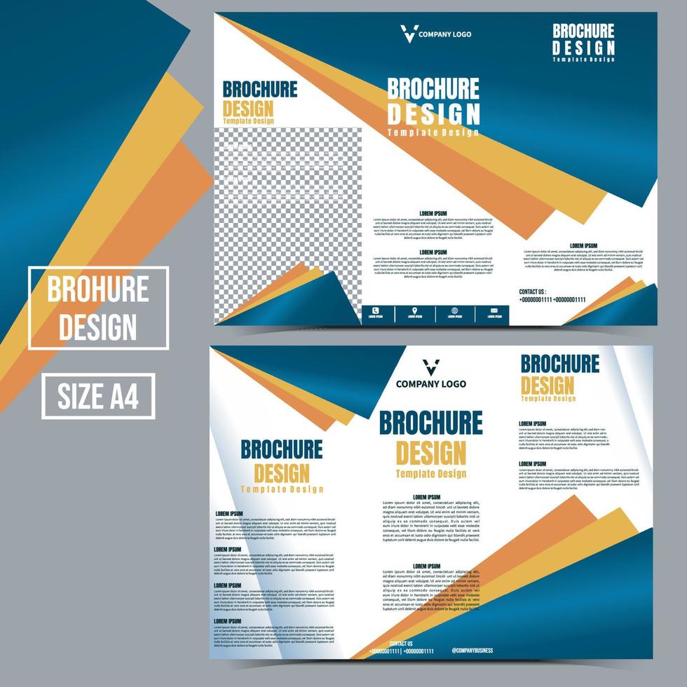 brochure creatief ontwerp. veelzijdig sjabloon met voorkant en rug, bedrijf, jaarlijks, tijdschrift. a4 lay-out vector