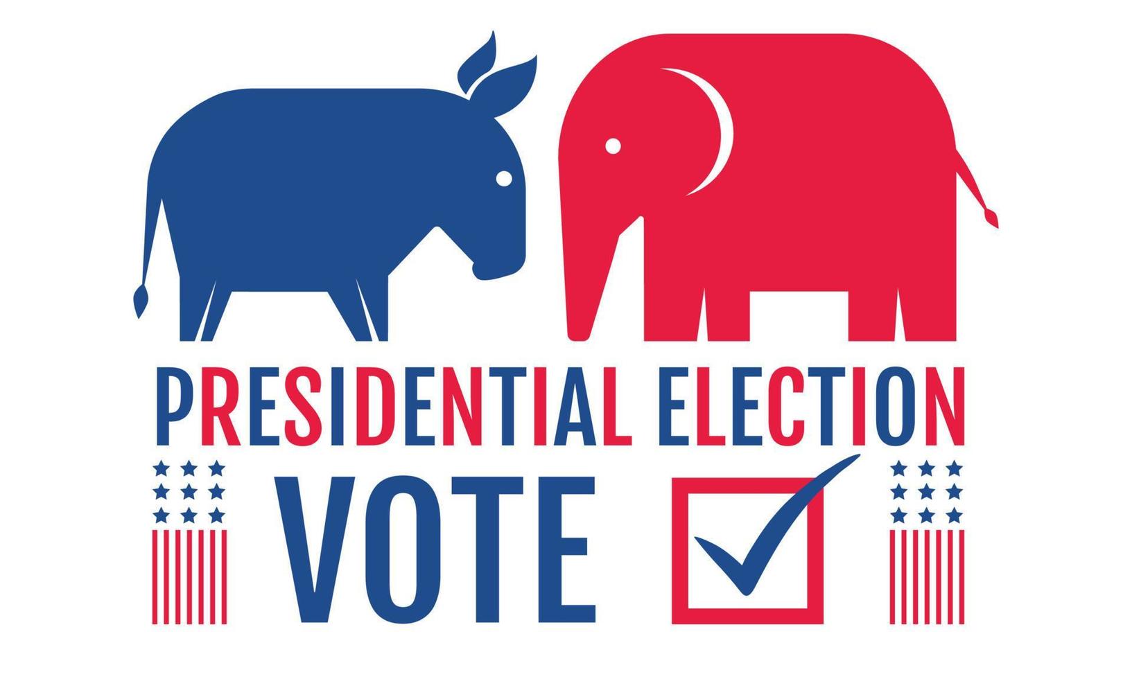 ezel en olifant. verkiezingen 2024 vector
