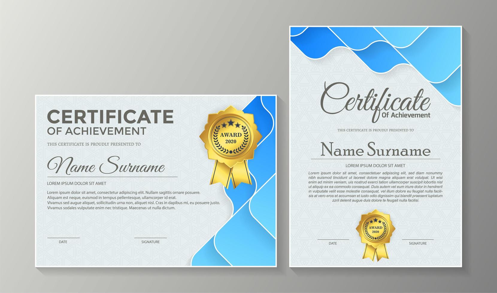 lidmaatschapscertificaat award diploma set vector