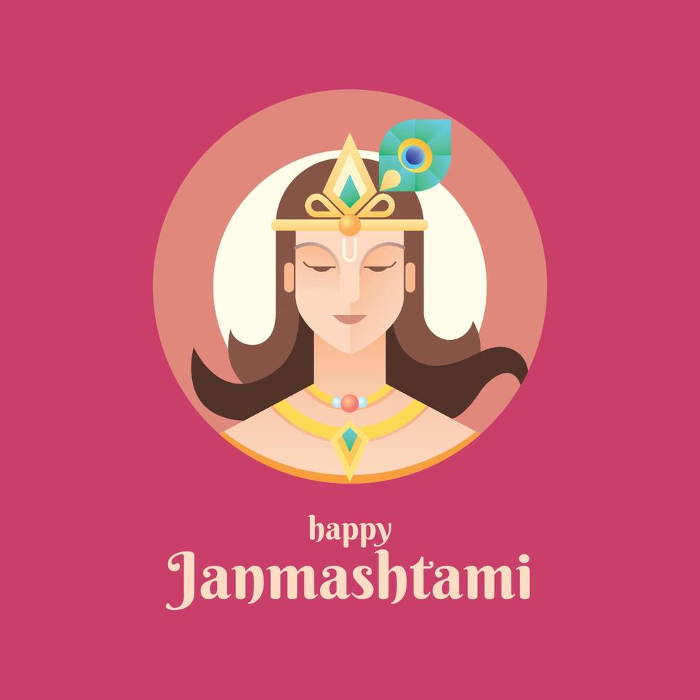 krishna janmashtami sociaal media banier vector