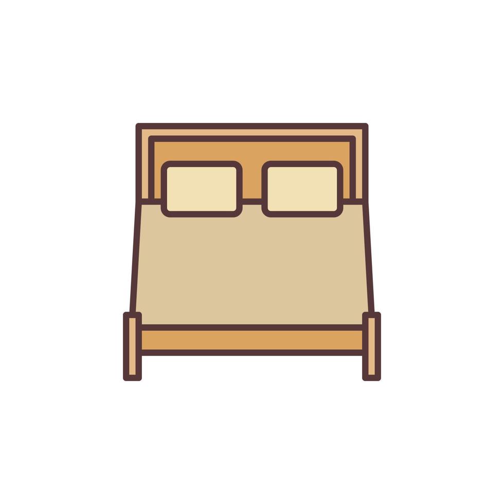 dubbele bed vector concept modern gekleurde icoon