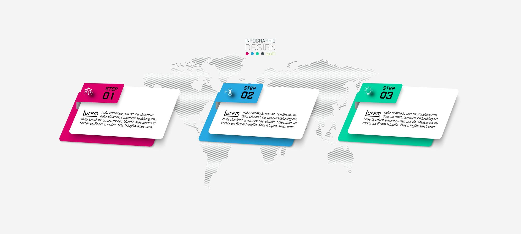 moderne rechthoek infographic ontwerpsjabloon vector