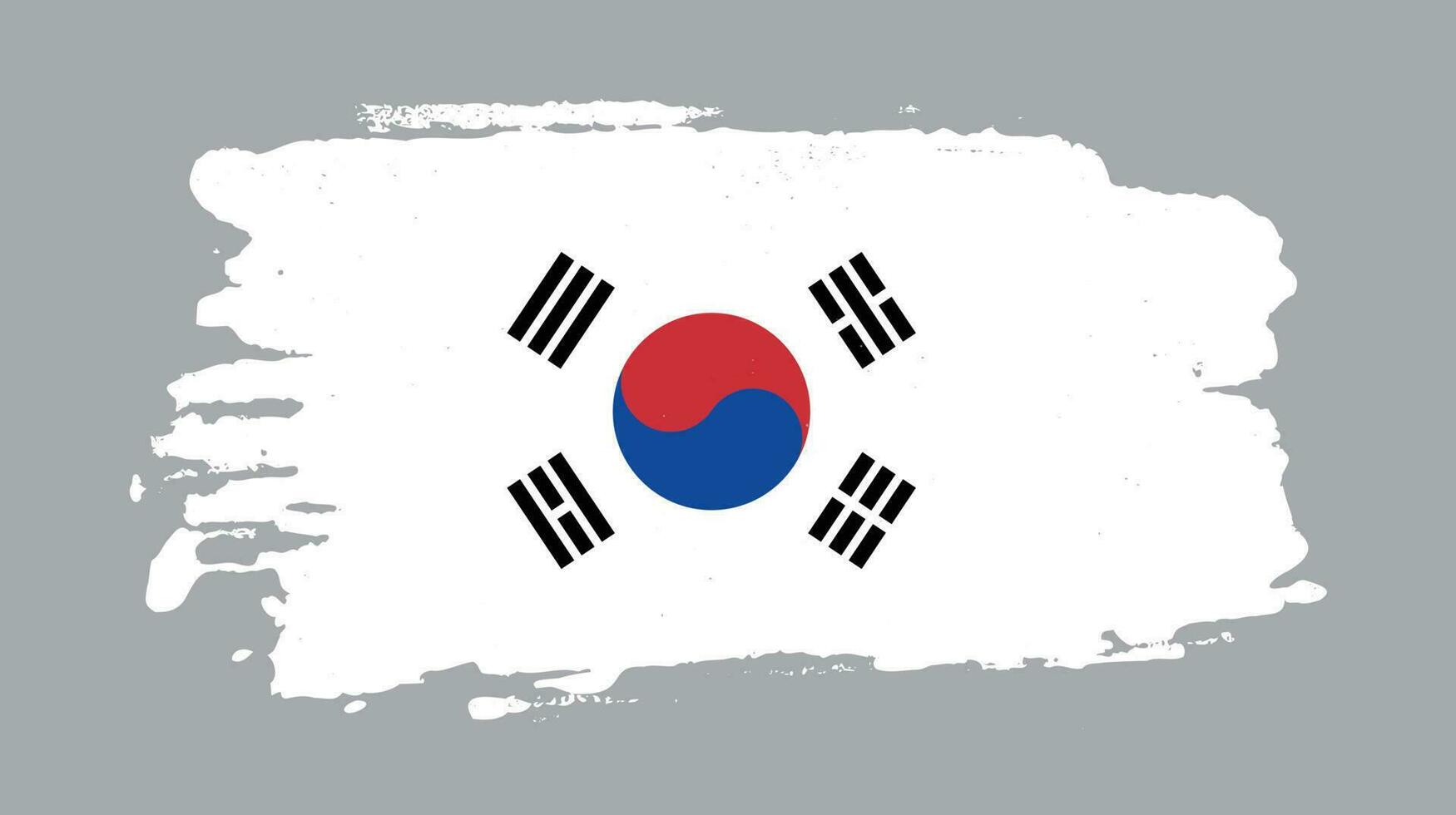 creatief zuiden Korea grunge vlag vector