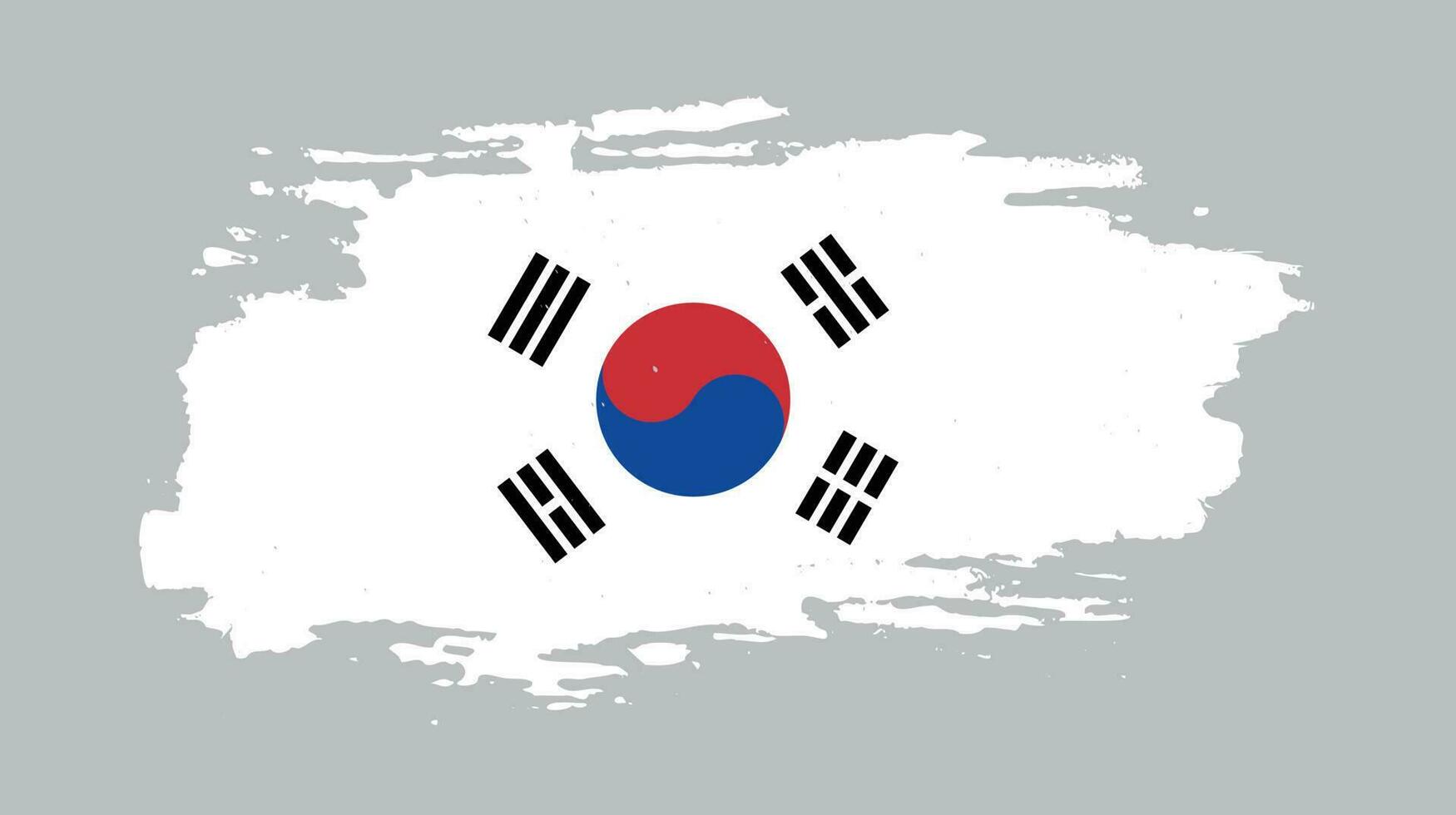 zuiden Korea borstel grunge vlag vector