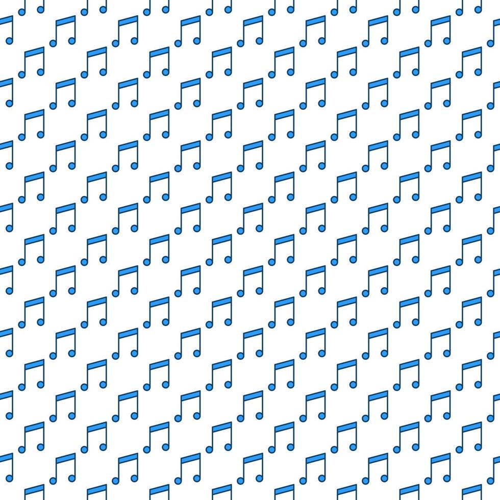 creatief muziek- naadloos patroon met blauw musical Notitie icoon vector
