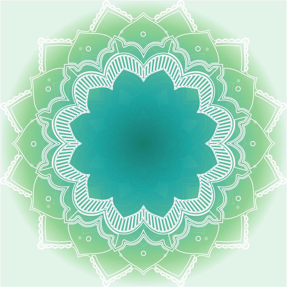 mandala patroon op groene achtergrond vector