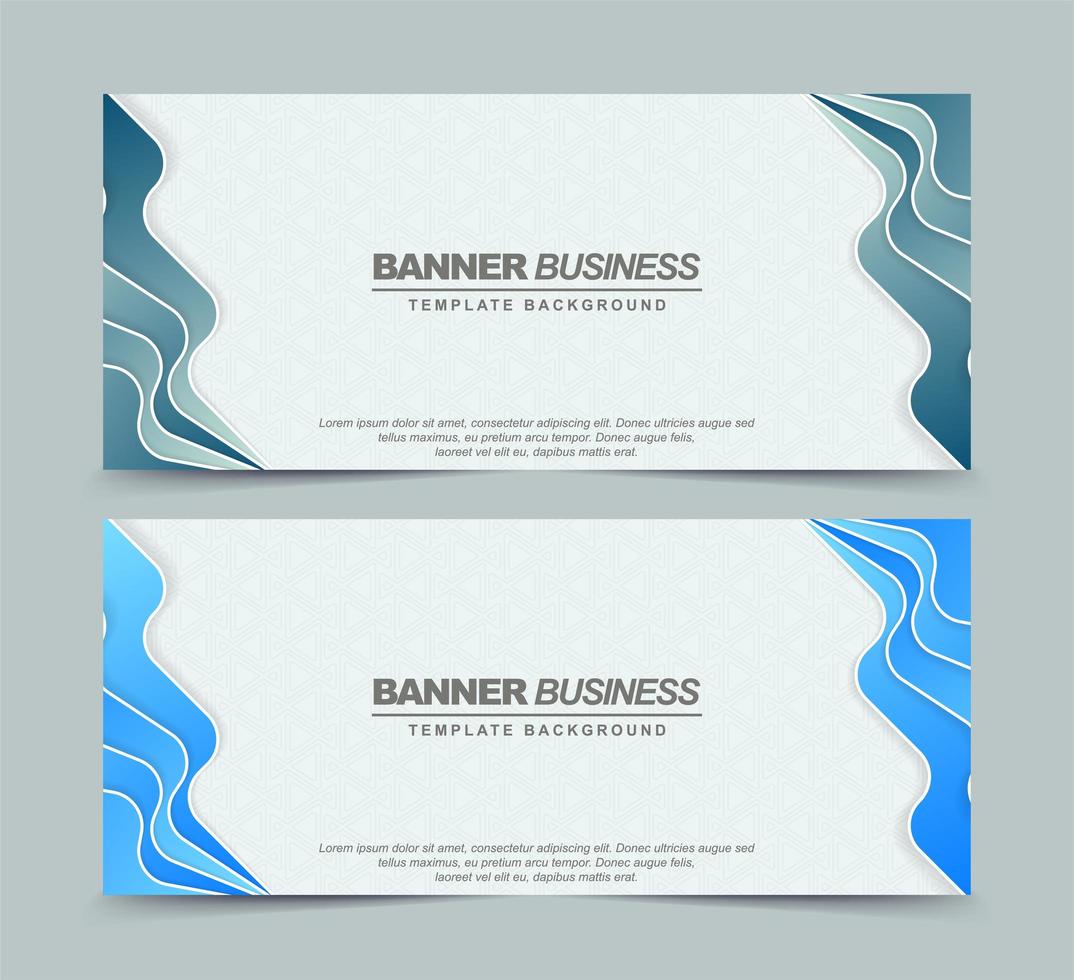 abstracte patroonbanners met blauwe kleur vector