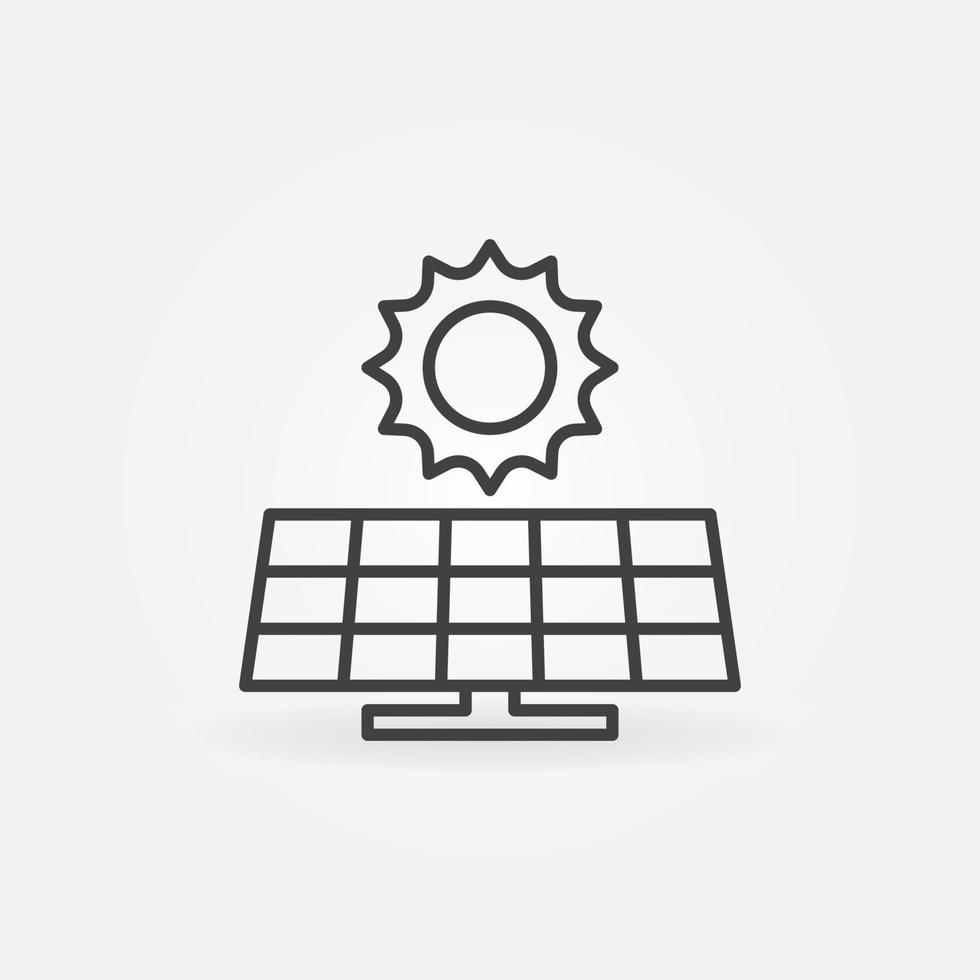 zonne- paneel schets vector hernieuwbaar energie concept icoon