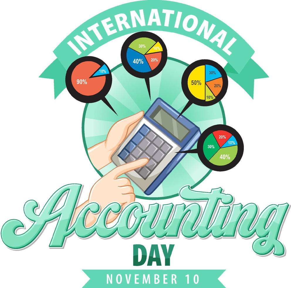 Internationale accounting dag logo ontwerp vector