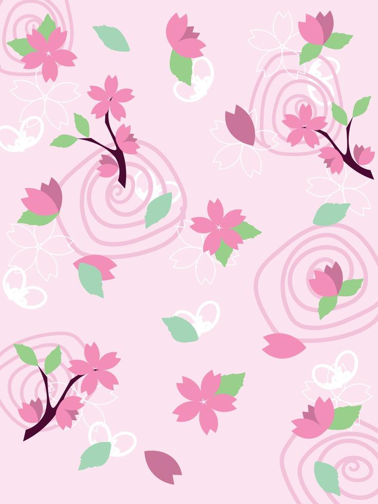 naadloos sakura voorjaar bloemen patroon vector