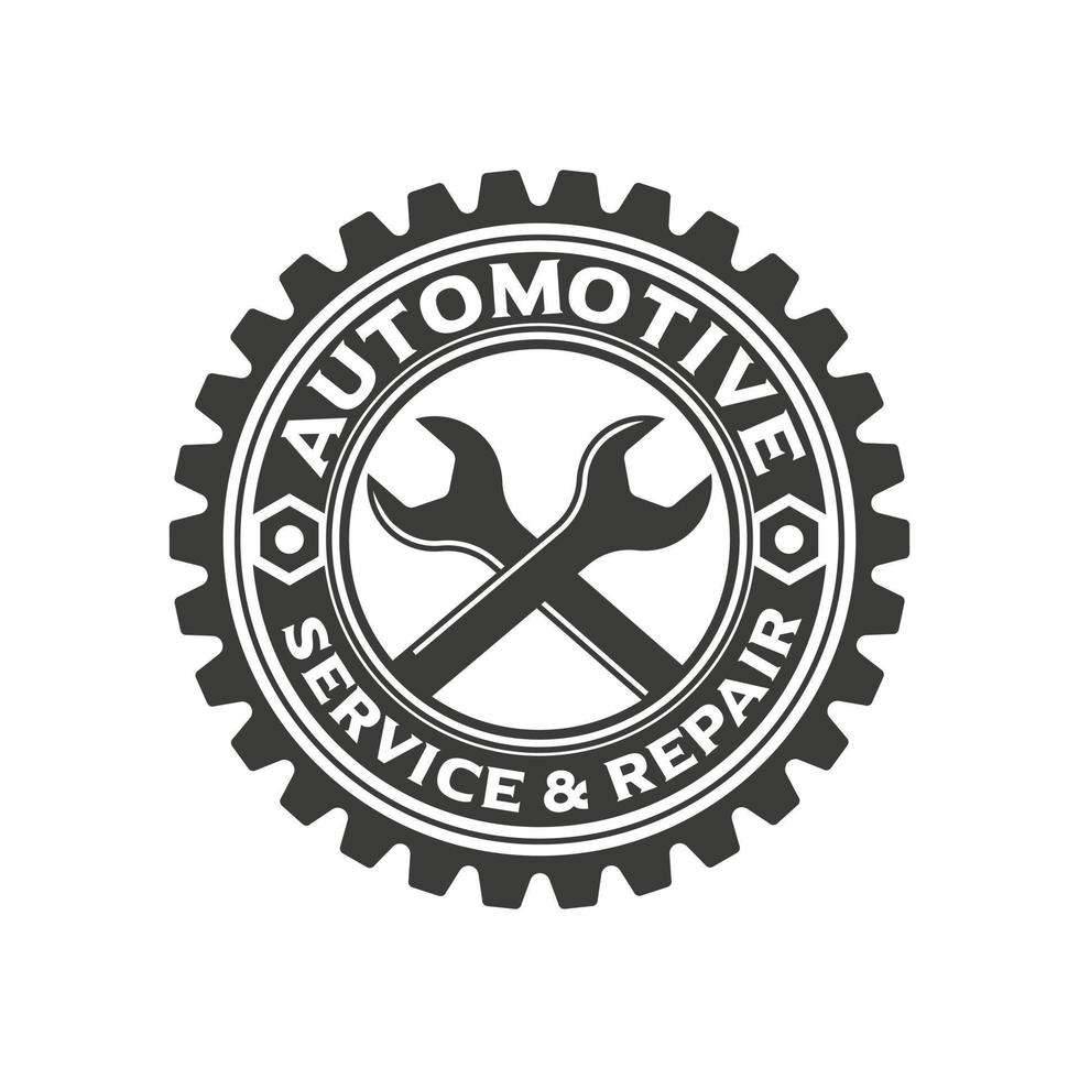 auto onderhoud logo sjabloon, logo voor automotive industrie verwant bedrijf, onderhoud en reparatie. vector logo automotive embleem, postzegel