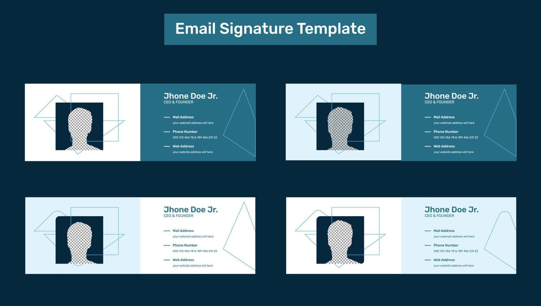 e-mail handtekening sjabloon of e-mail footer en sociaal media Hoes web banier sjabloon ontwerp reeks vector