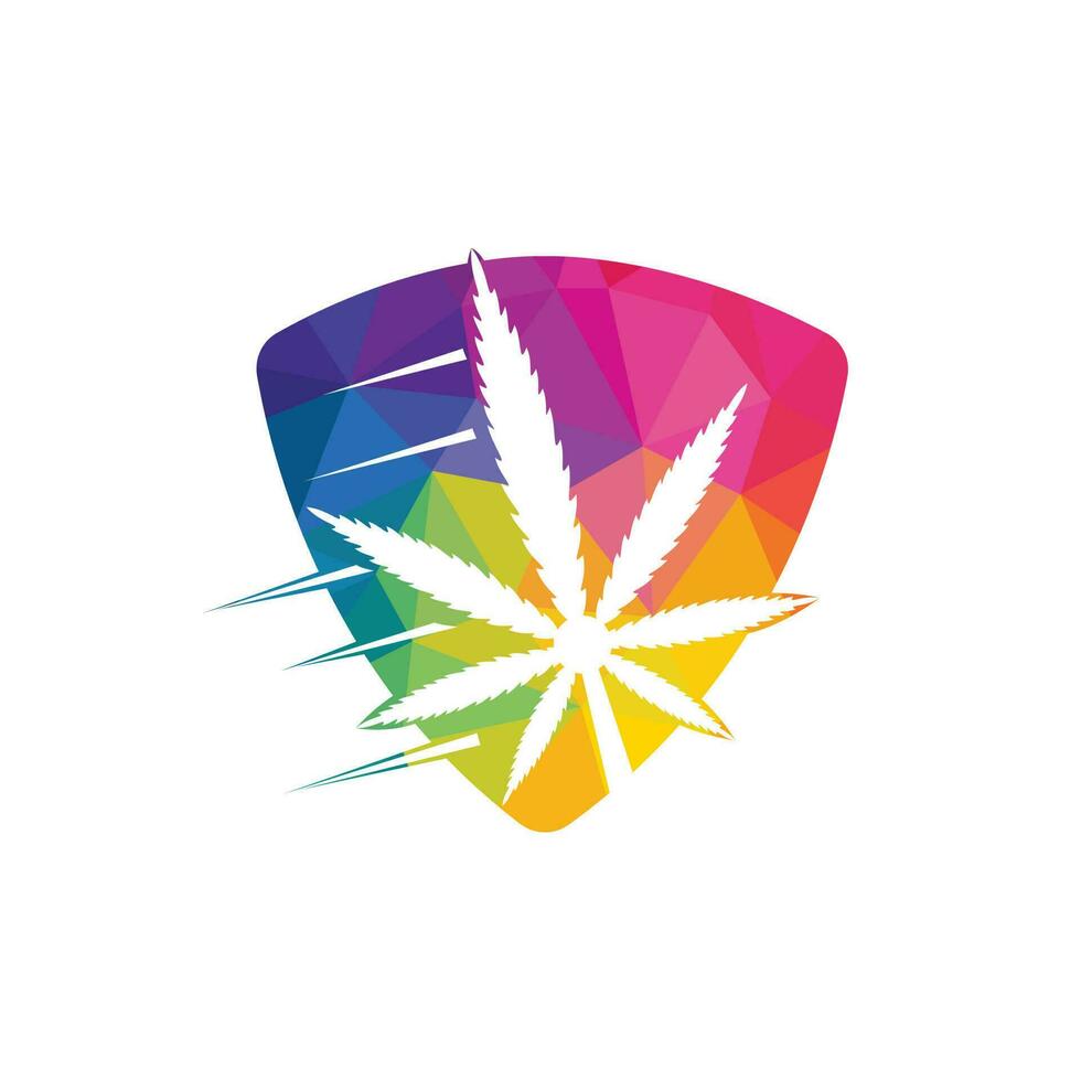 hennep blad vector logo ontwerp. marihuana blad logo ontwerp sjabloon vector illustratie.
