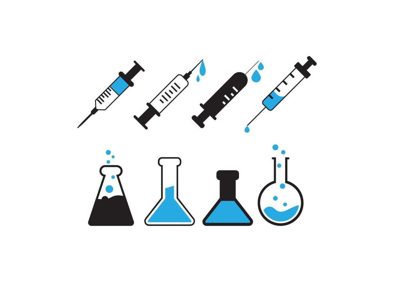 wetenschapper lab items vector