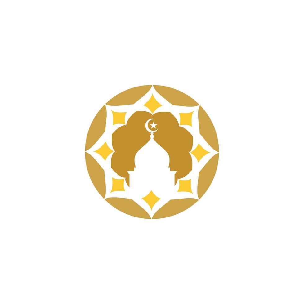 moskee vector icoon illustratie ontwerp